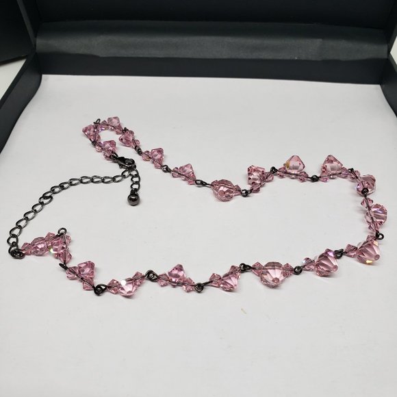 Beautiful Sparkling Pink Beaded Necklace - Picture 6 of 9